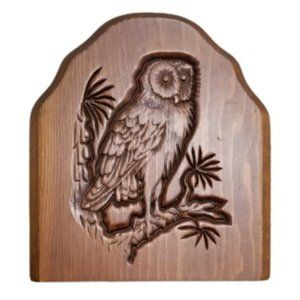 Vintage Wooden Owl Book Ends